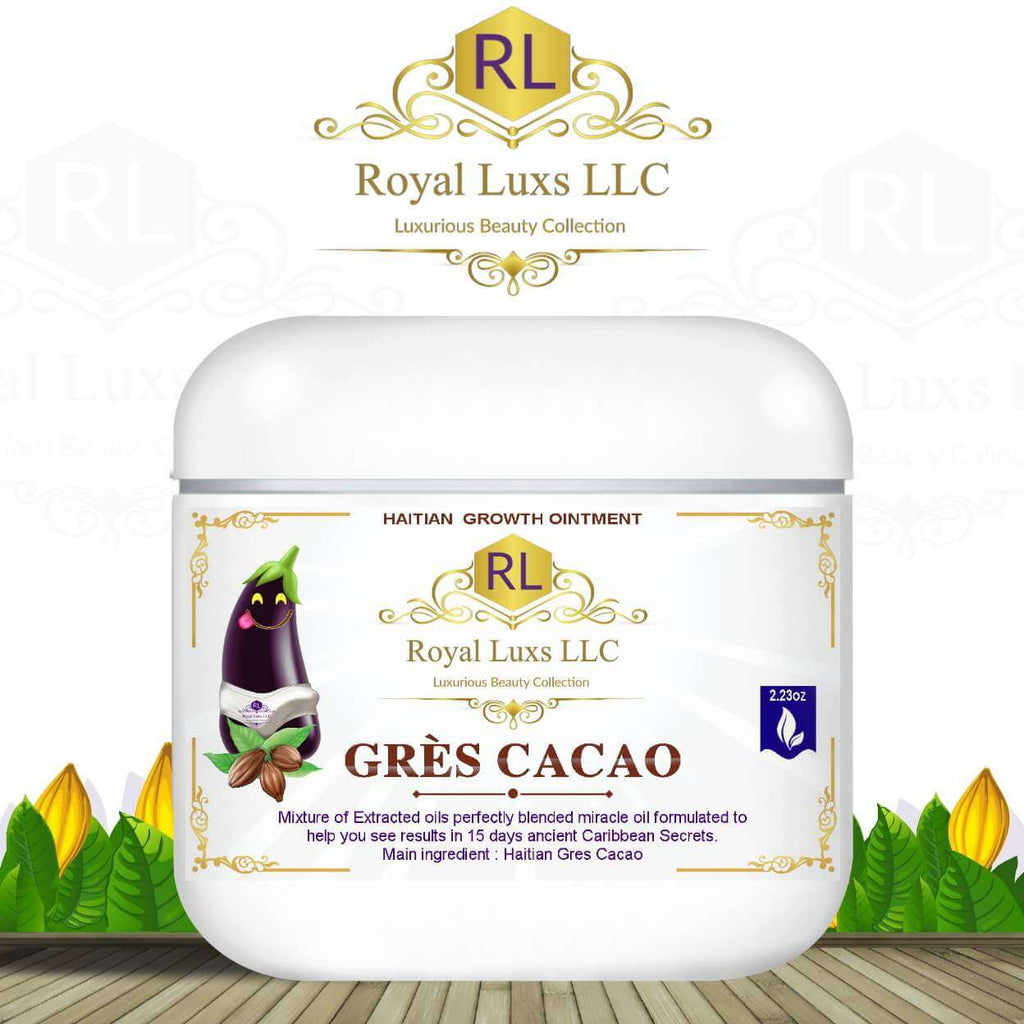 Royal Luxs Grès Cacao ointment for hair growth, featuring exotic oils and Caribbean secrets, 2.23 oz.