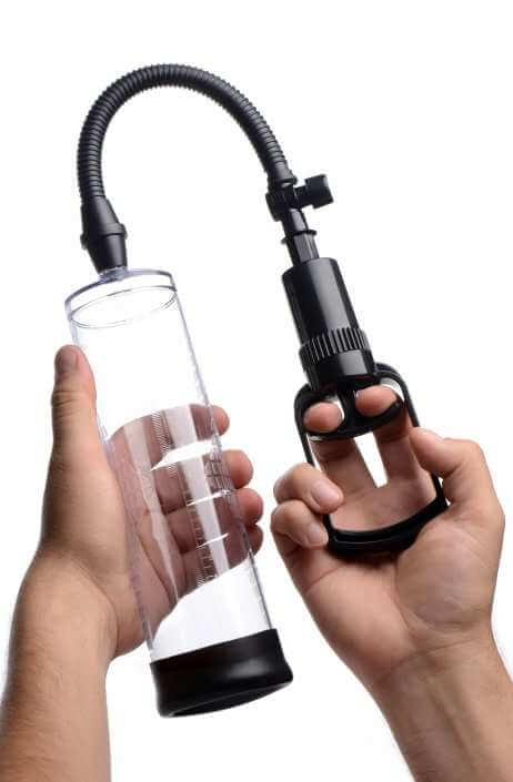 Hand holding Trigger Pump for enhanced performance and customizable suction control.