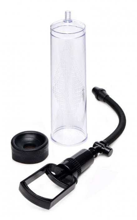 RoyalLuxsLLC mens wellness pump for confidence with clear cylinder and black hand pump components