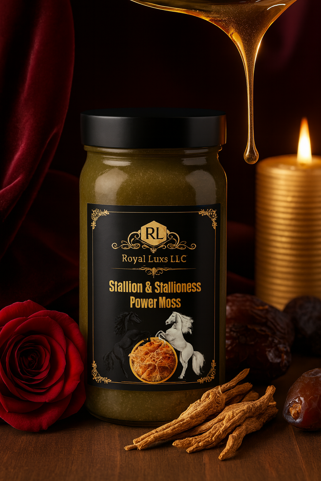 RoyalLuxsLLC Herbal Vitality Blend Stallion Power Honey