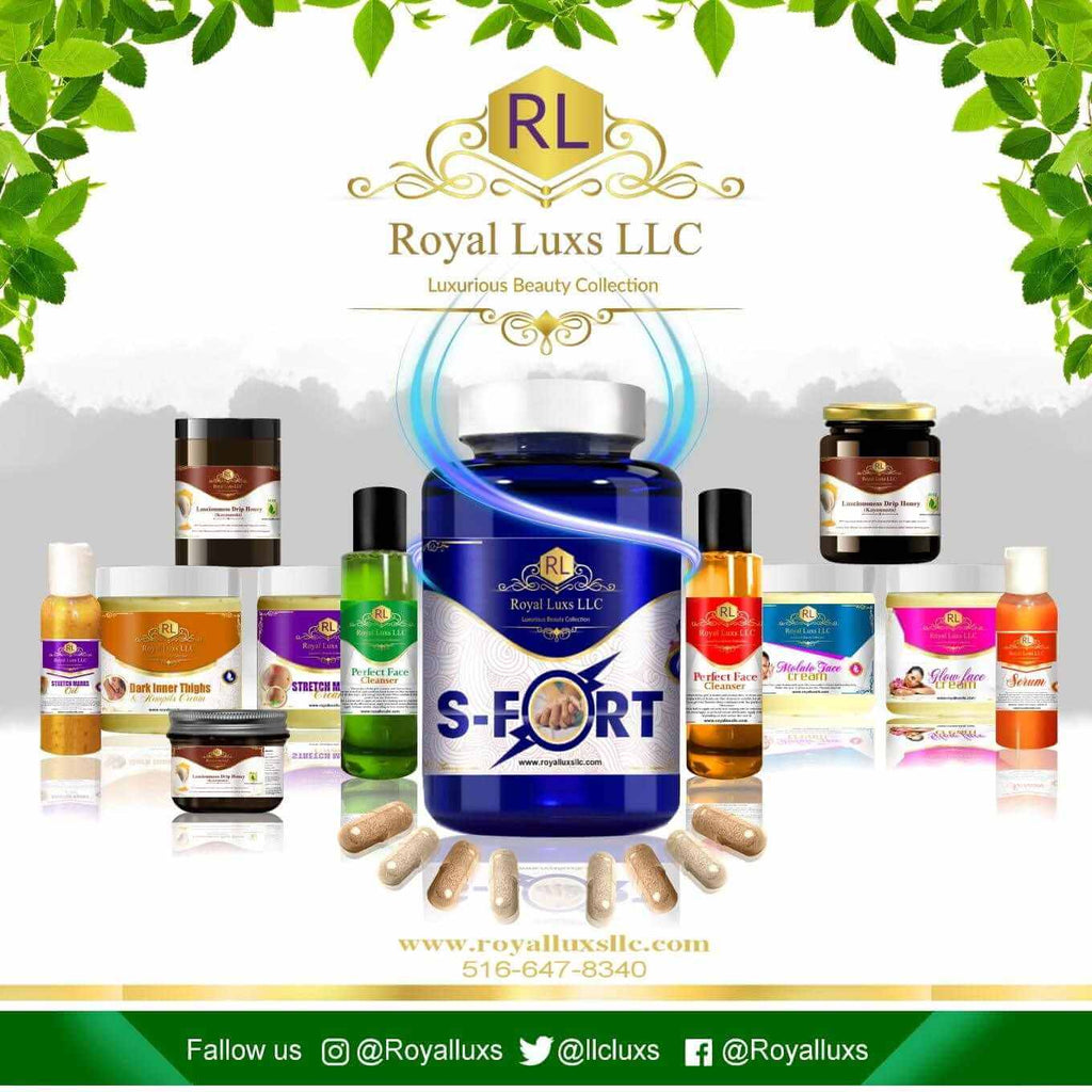 Royal Luxs LLC men’s vitality herbal capsules bottle with various natural supplement products